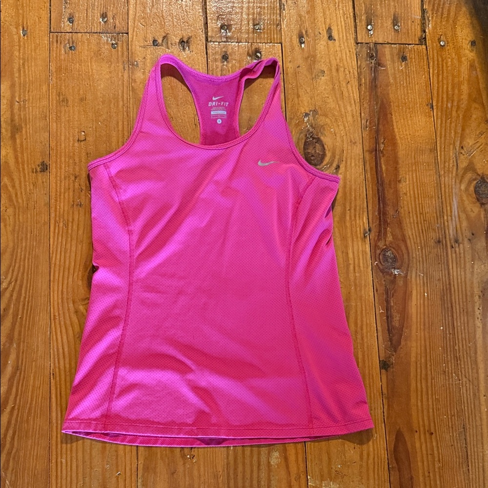 Nike Women's Hot Pink Dri-FIT Tank Top